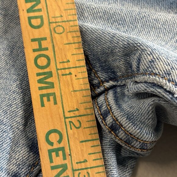 Levi's Wedgie Straight Jeans Light Wash Distressed Plus 16W Stretch Knee Patch - Picture 15 of 16